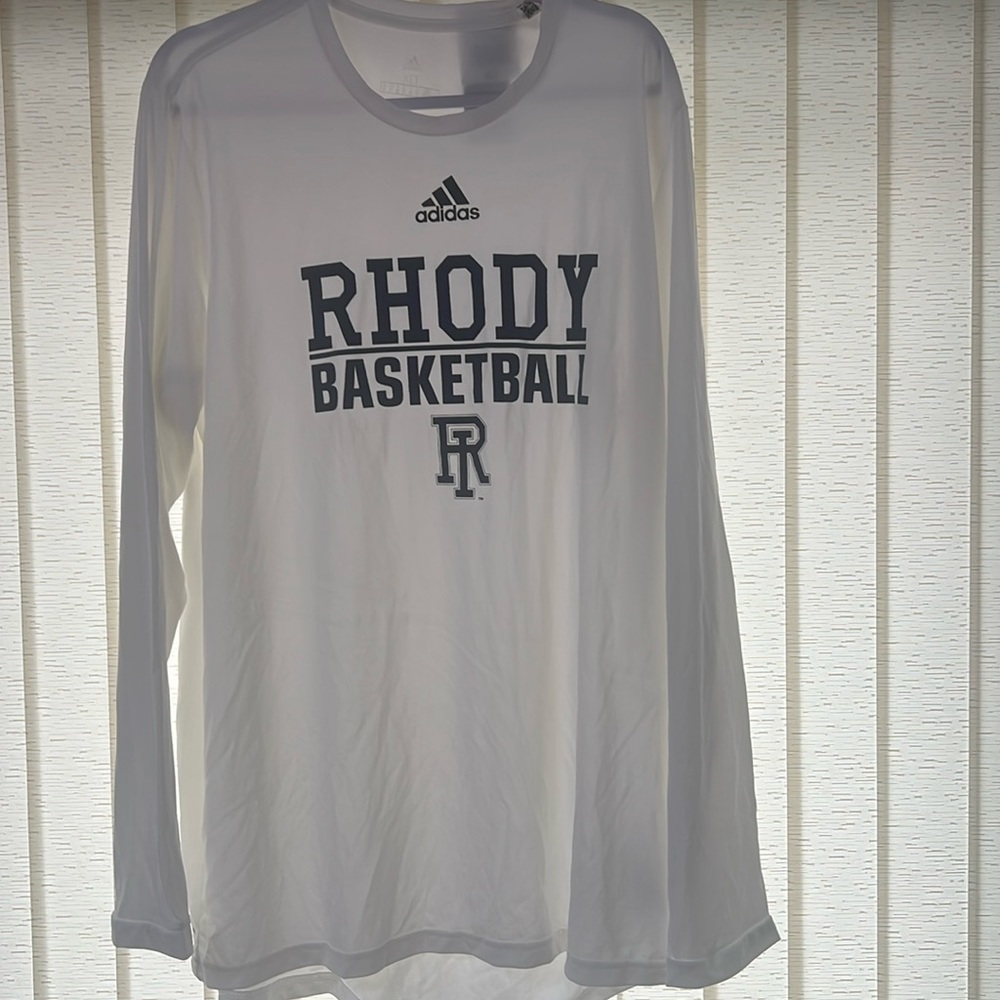 URI Rhode Island Rhody Basketball XLT Adidas pregame “a” long sleeve warmup T